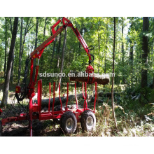 Agent Want! Timber wood trailer with crane 5 ton capacity